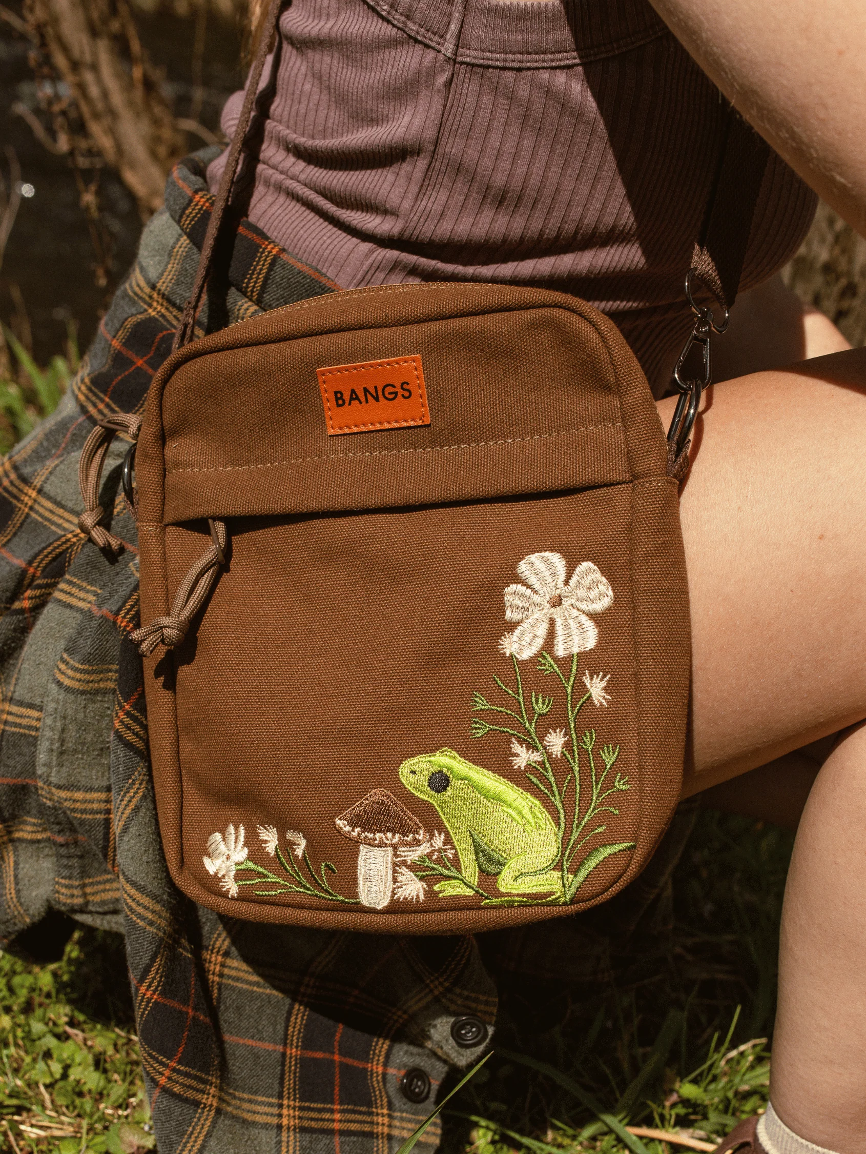 Foraging Frog Crossbody Bag
