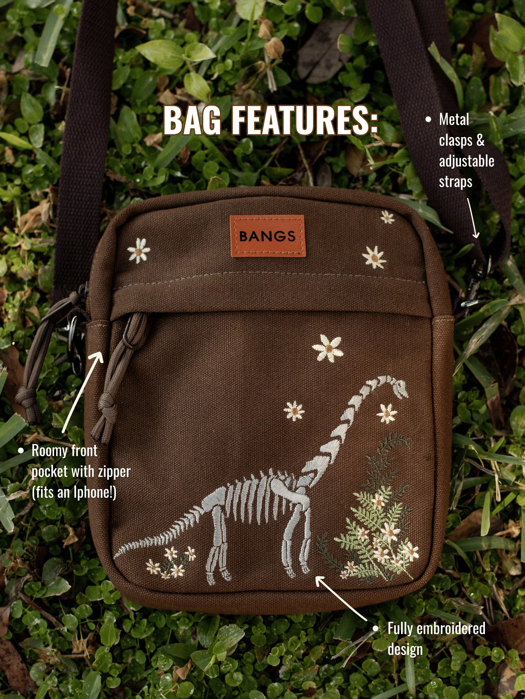 Fossils and Florals Crossbody Bag - Image 2