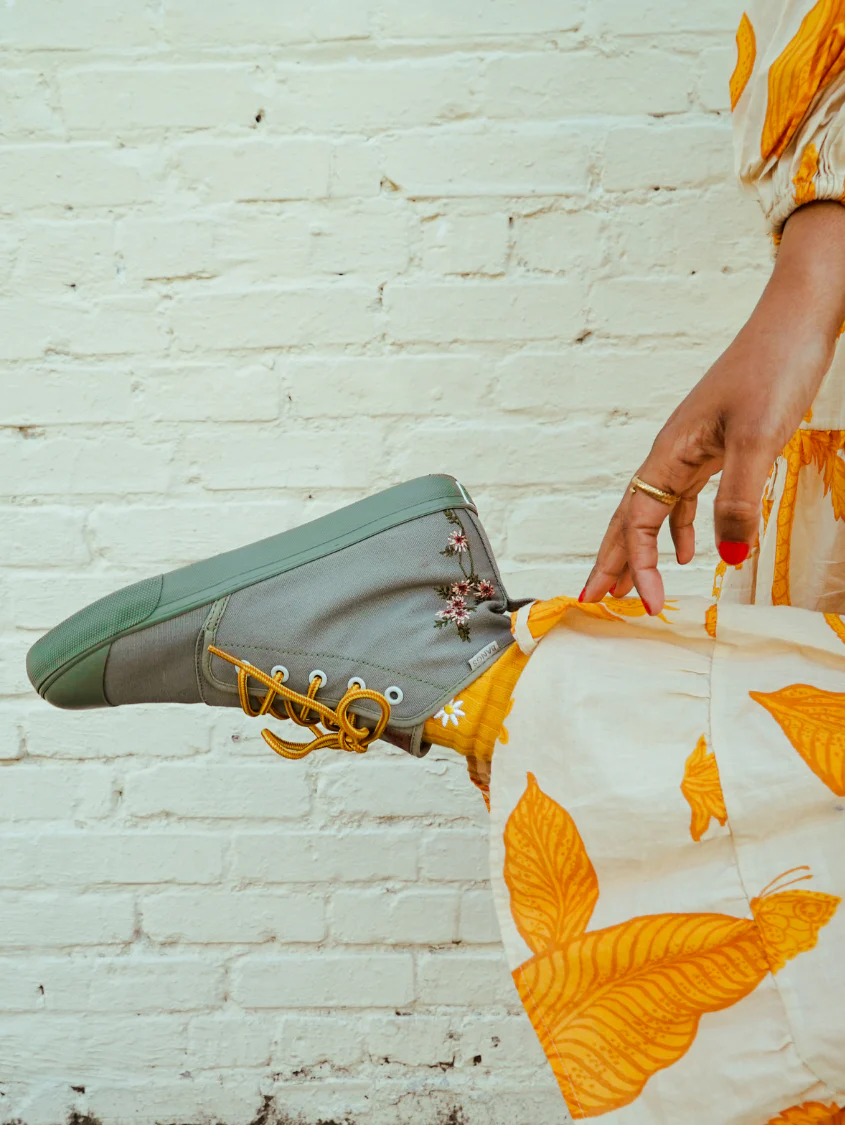Sage Floral High Top - Image 12