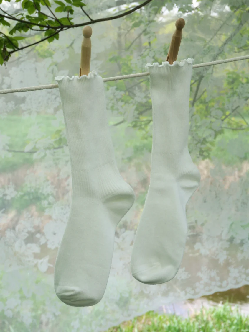 White Ruffle Socks - Image 8
